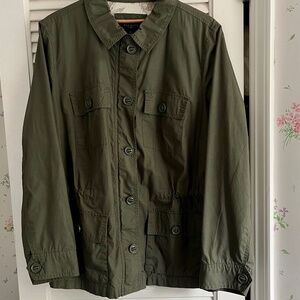 Talbots Olive Green All-Cotton Utility Jacket IX